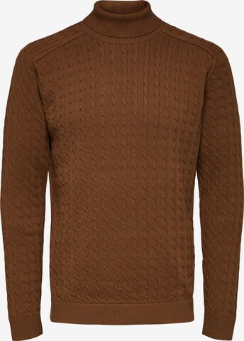 SELECTED HOMME Pullover 'Aiko' in Braun: predná strana