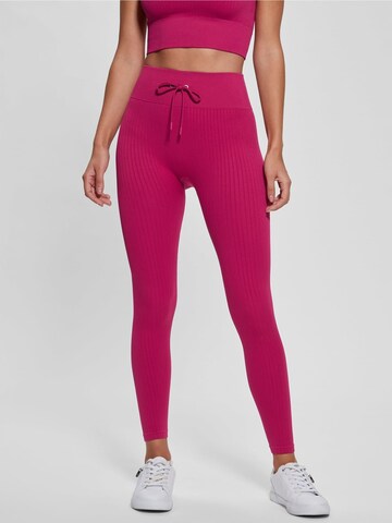 GUESS Skinny Leggings in Pink: front