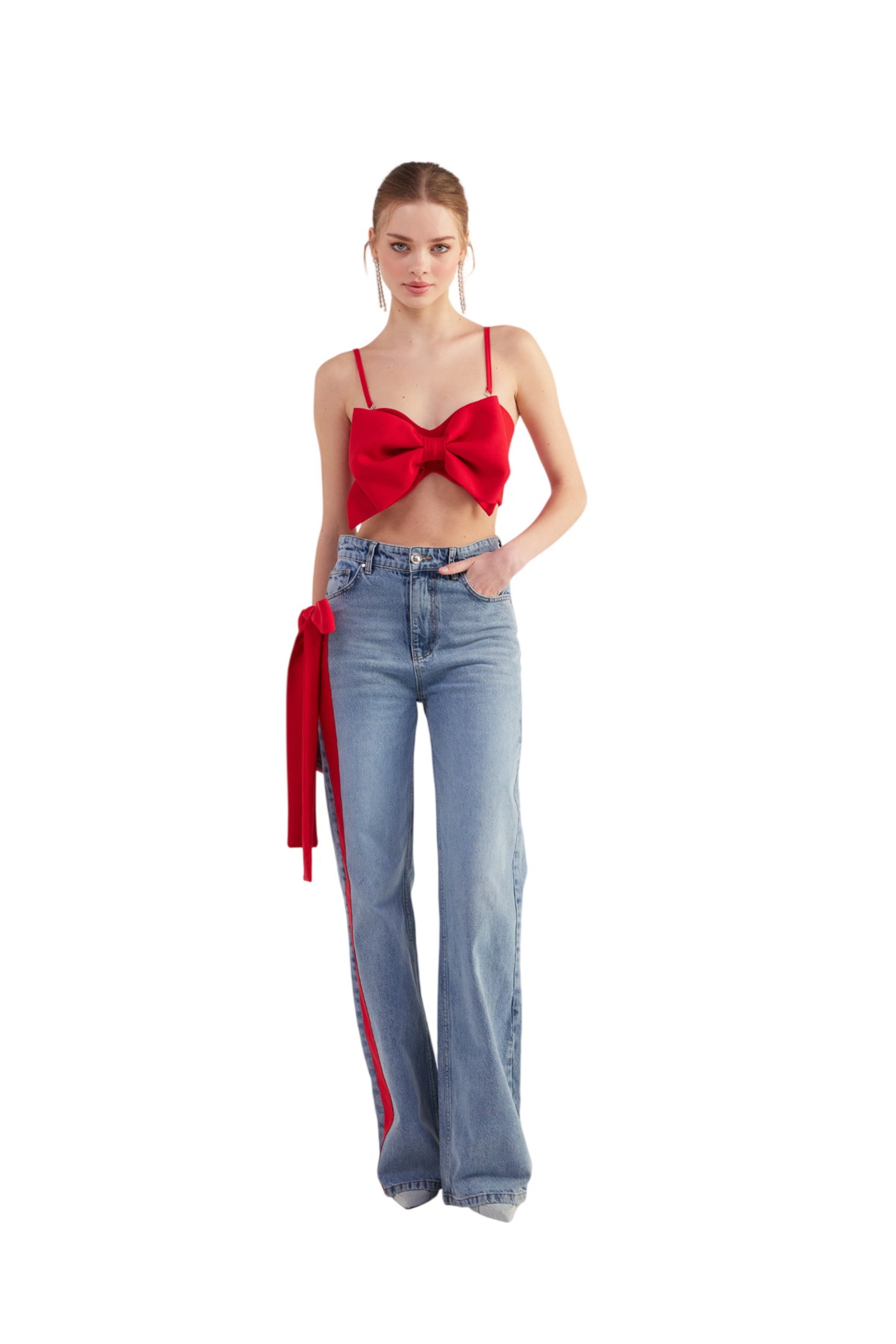 HOLLY LOLLY Wide leg Jeans in Blue