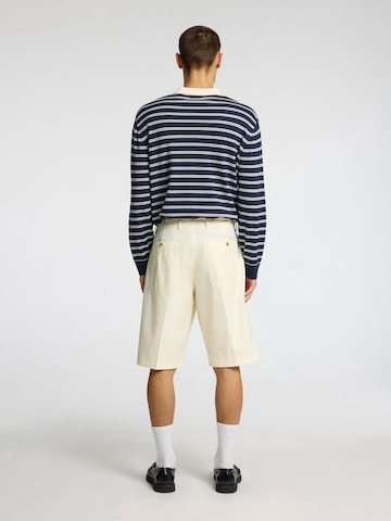SELECTED Loosefit Lærredsbukser i beige