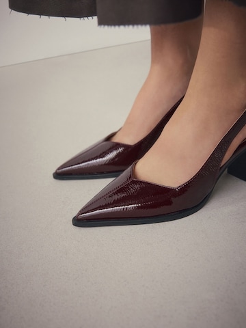 Next Lodičky s otvorenou pätou - Červená