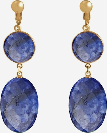 Boucles d'oreilles Gemshine en bleu : devant