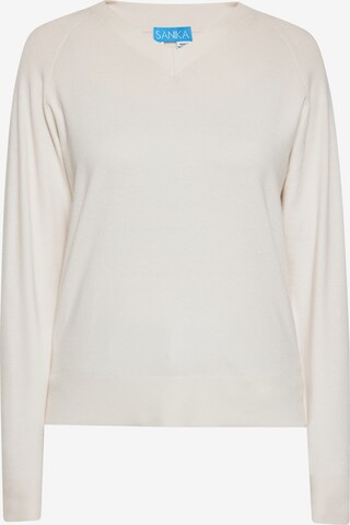 Pull-over SANIKA en blanc : devant