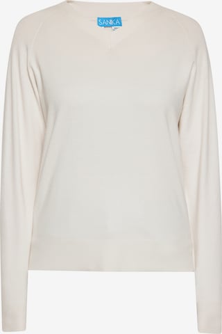 SANIKA Pullover in Weiß: Vorderseite