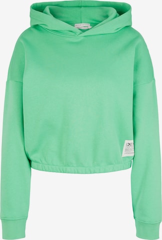 TOM TAILOR DENIM Sweatshirt in Groen: voorkant