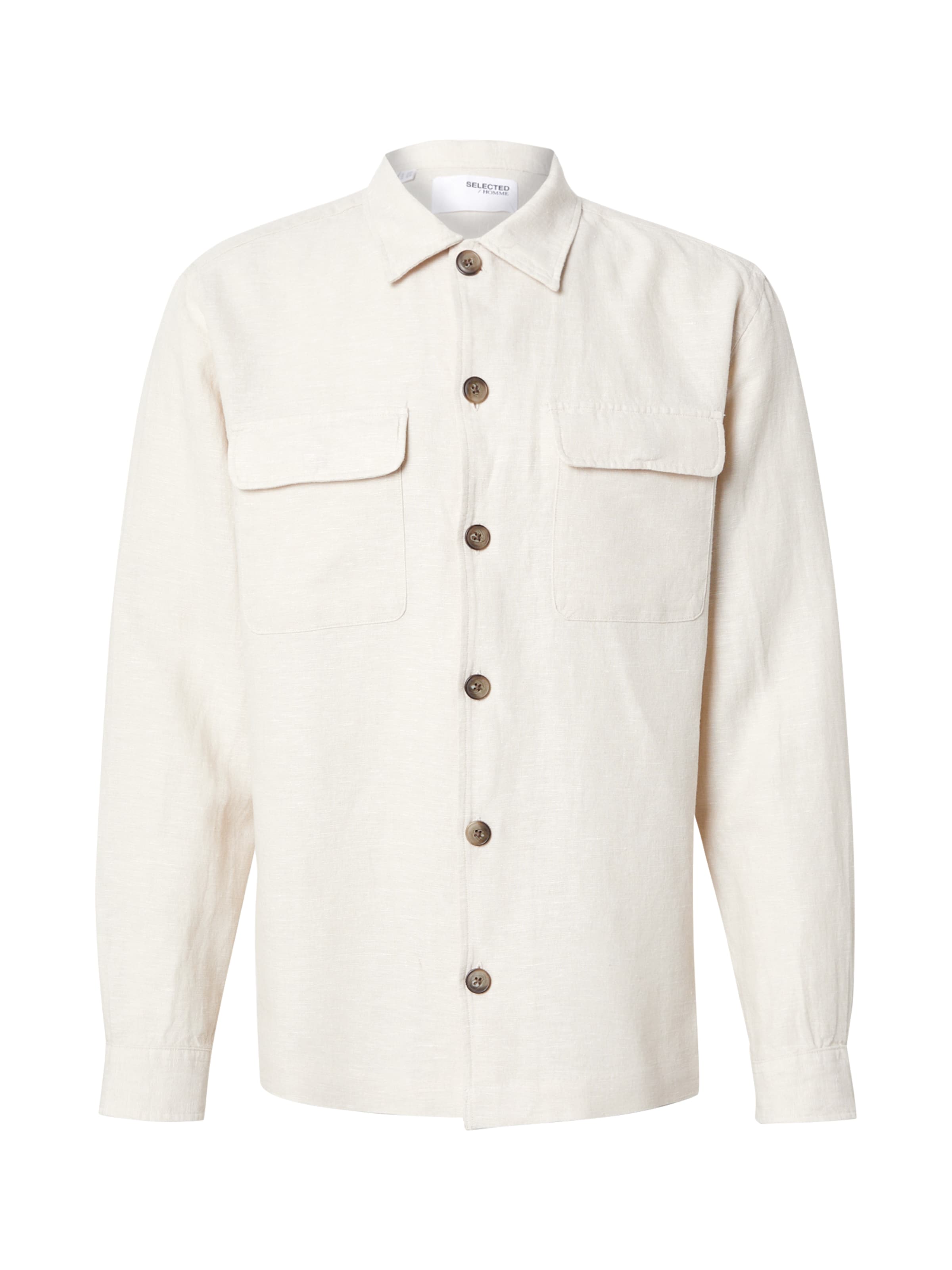 Chemise 'SLHLEROY' SELECTED en gris : devant