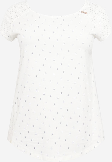 Ragwear Plus T-shirt 'ROSANNA' en bleu / blanc, Vue avec produit