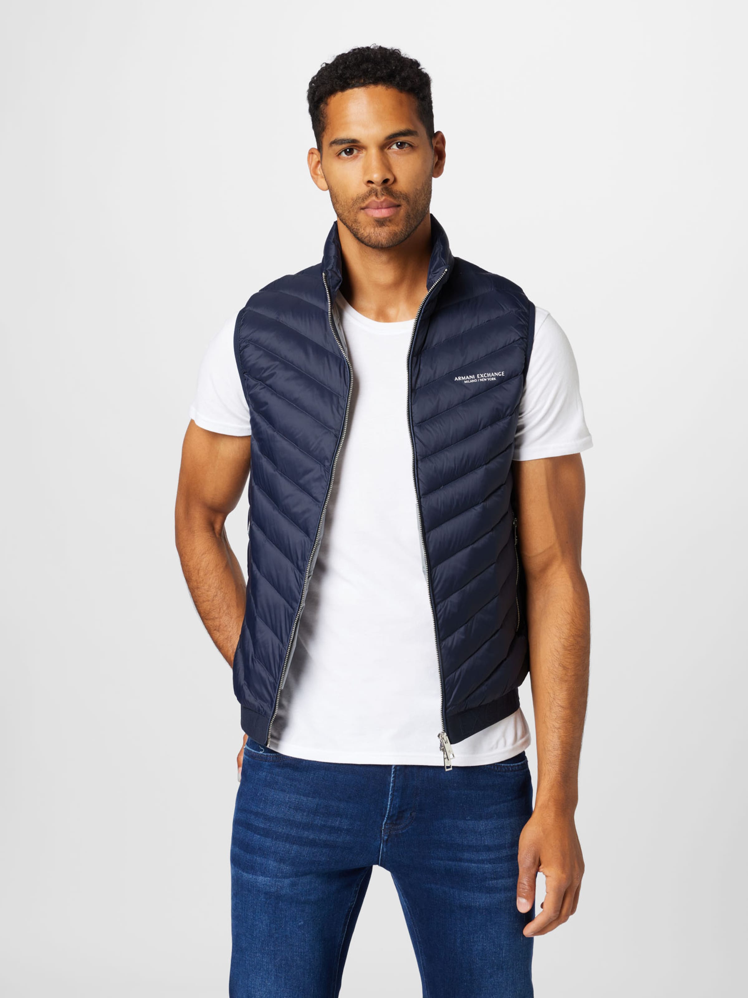 ARMANI EXCHANGE Vest in Navy | ABOUT YOU