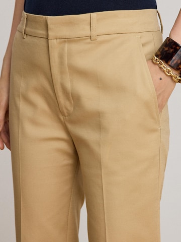 Lauren Ralph Lauren Regular Pressveckad byxa i beige