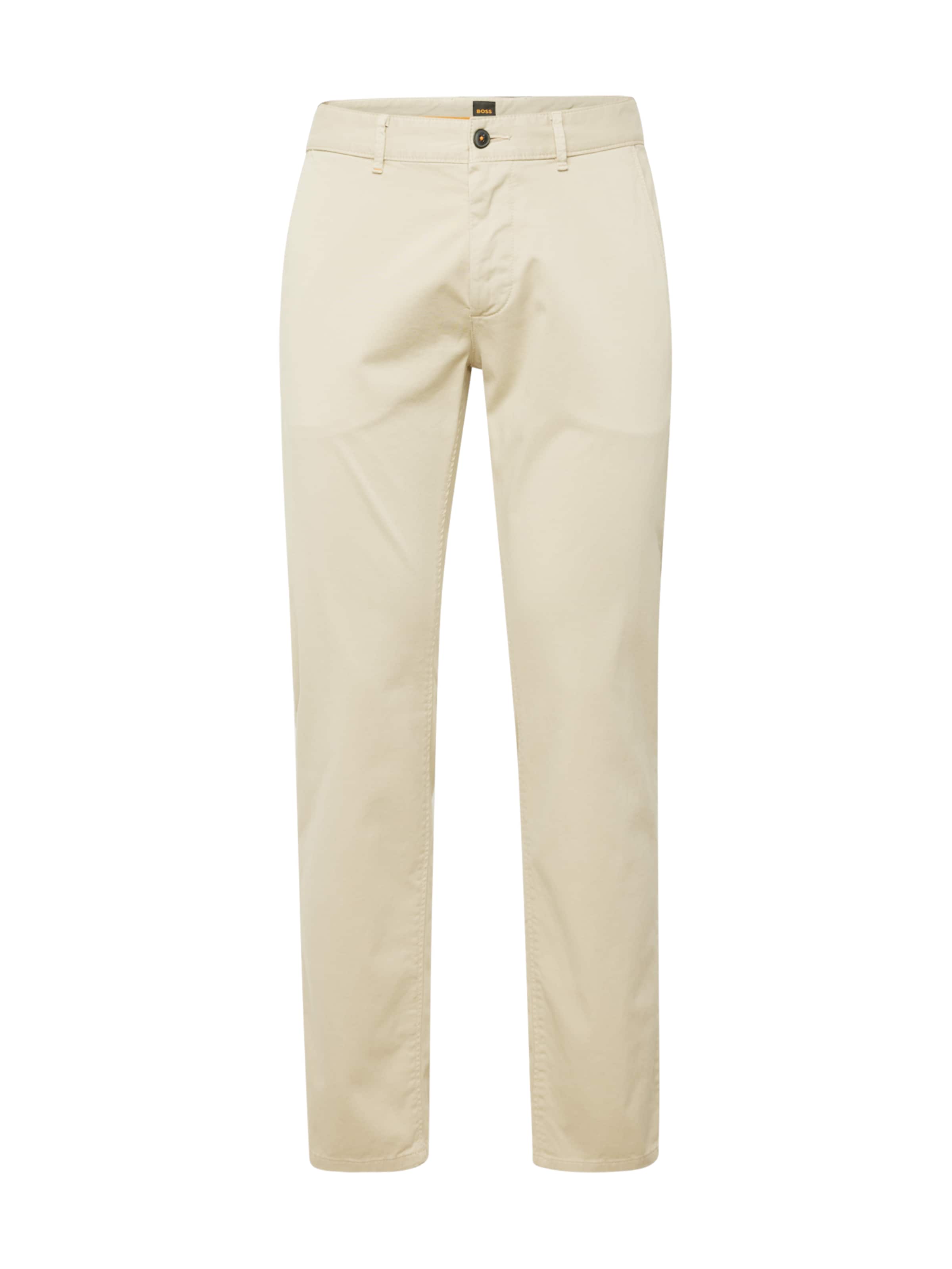 BOSS Úzky strih Nohavice - Béžová: predná strana