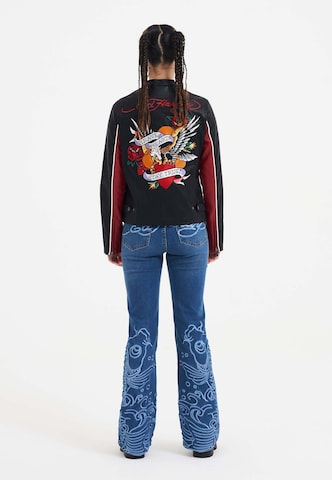 Veste mi-saison 'Brave Hearts Stay True' Ed Hardy en noir