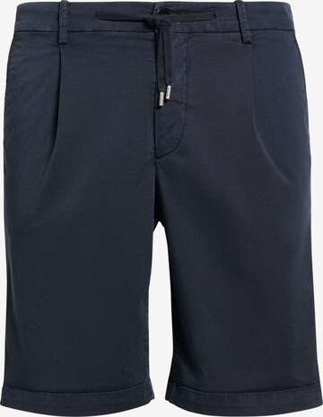 Boggi Milano Pleat-Front Pants in Blue: front