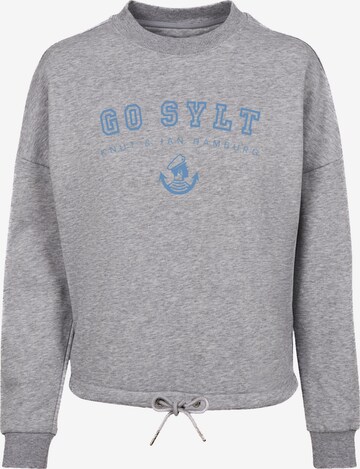 F4NT4STIC Sweatshirt 'Go Sylt' in Grey: front