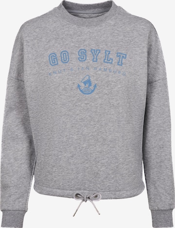 Sweat-shirt 'Go Sylt' F4NT4STIC en gris : devant