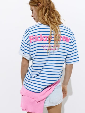 Pull&Bear Тениска в синьо