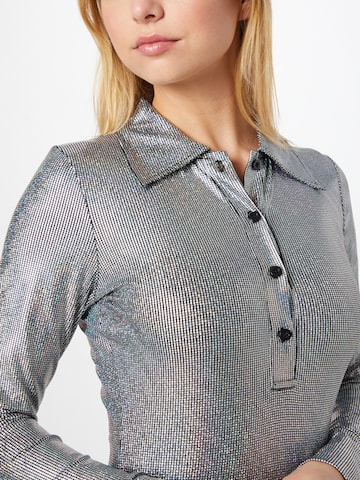 Motel Shirt Dress 'Jevina' in Silver