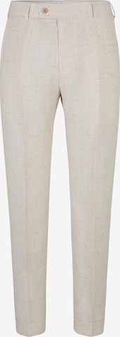 STRELLSON Loose fit Pleat-Front Pants 'Luc' in Beige: front