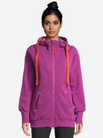 Veste de survêtement salzhaut en violet : devant