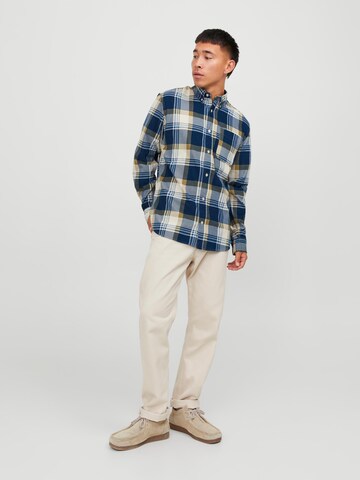 JACK & JONES Regular fit Button Up Shirt 'Brook' in Blue