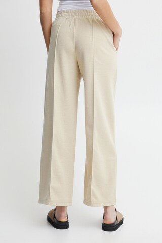 ICHI - Pierna ancha Pantalón de pinzas 'Kate' en beige