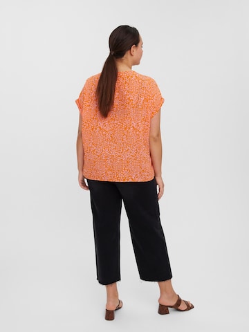 Vero Moda Curve - Camisa 'Delilah' em laranja