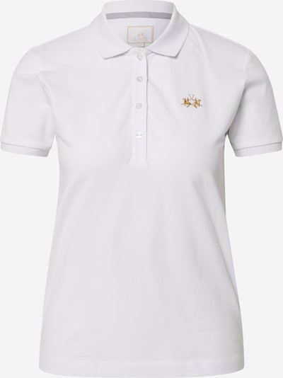 La Martina Poloshirt in gold / weiß, Produktansicht