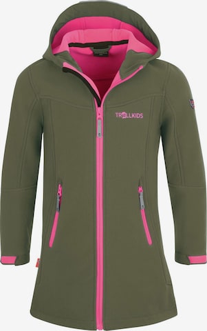 TROLLKIDS Winter Jacket in Green: front