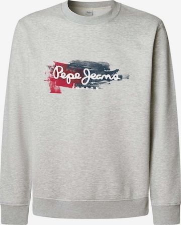 Sweat-shirt Pepe Jeans en gris : devant