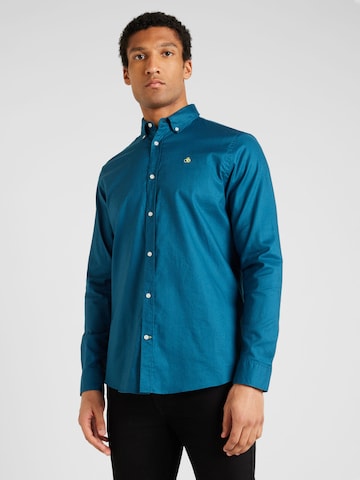 SCOTCH & SODA Regular fit Button Up Shirt 'Essential' in Green: front