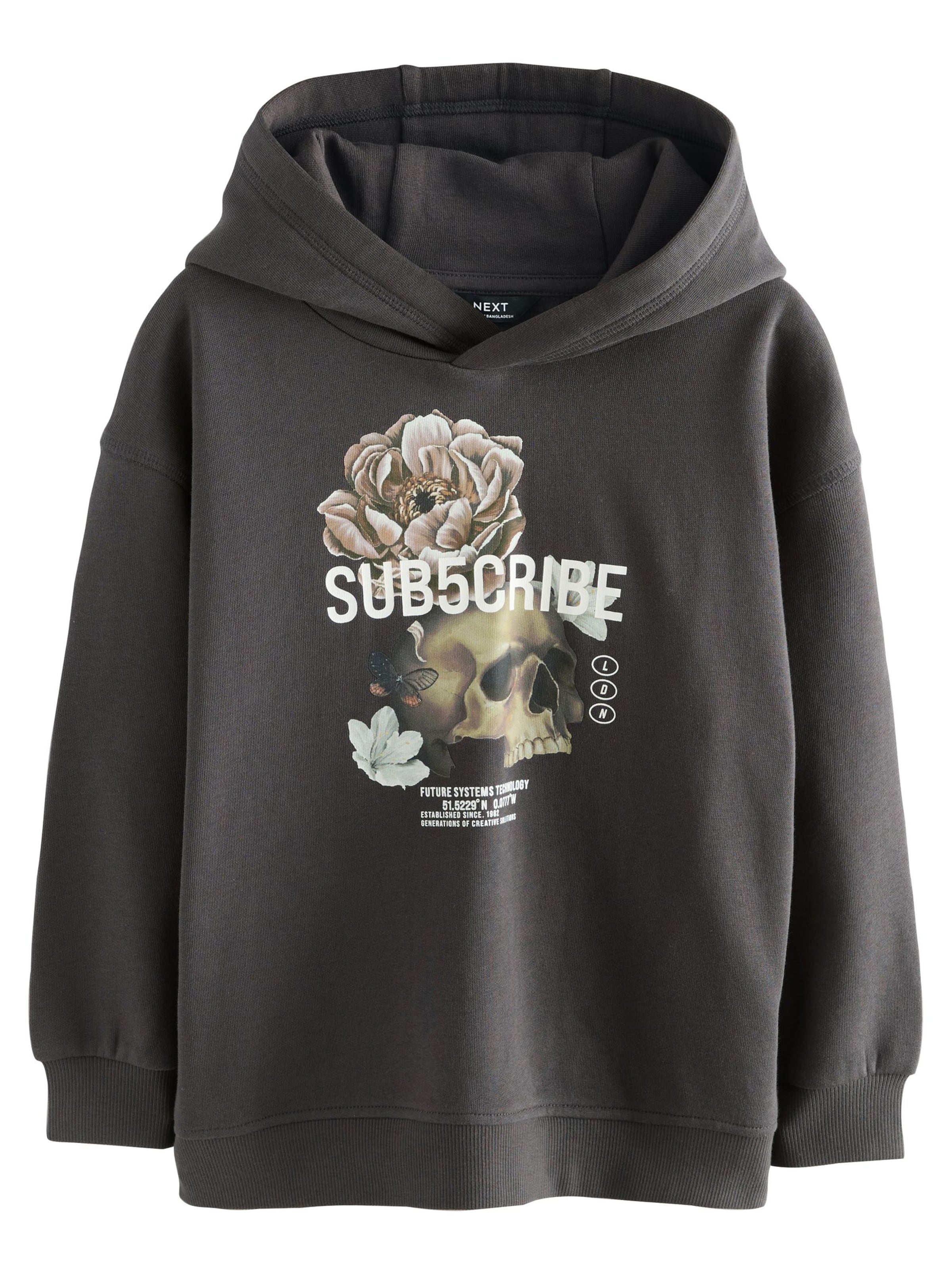 pilka Next Megztinis be užsegimo 'Subscribe': priekis