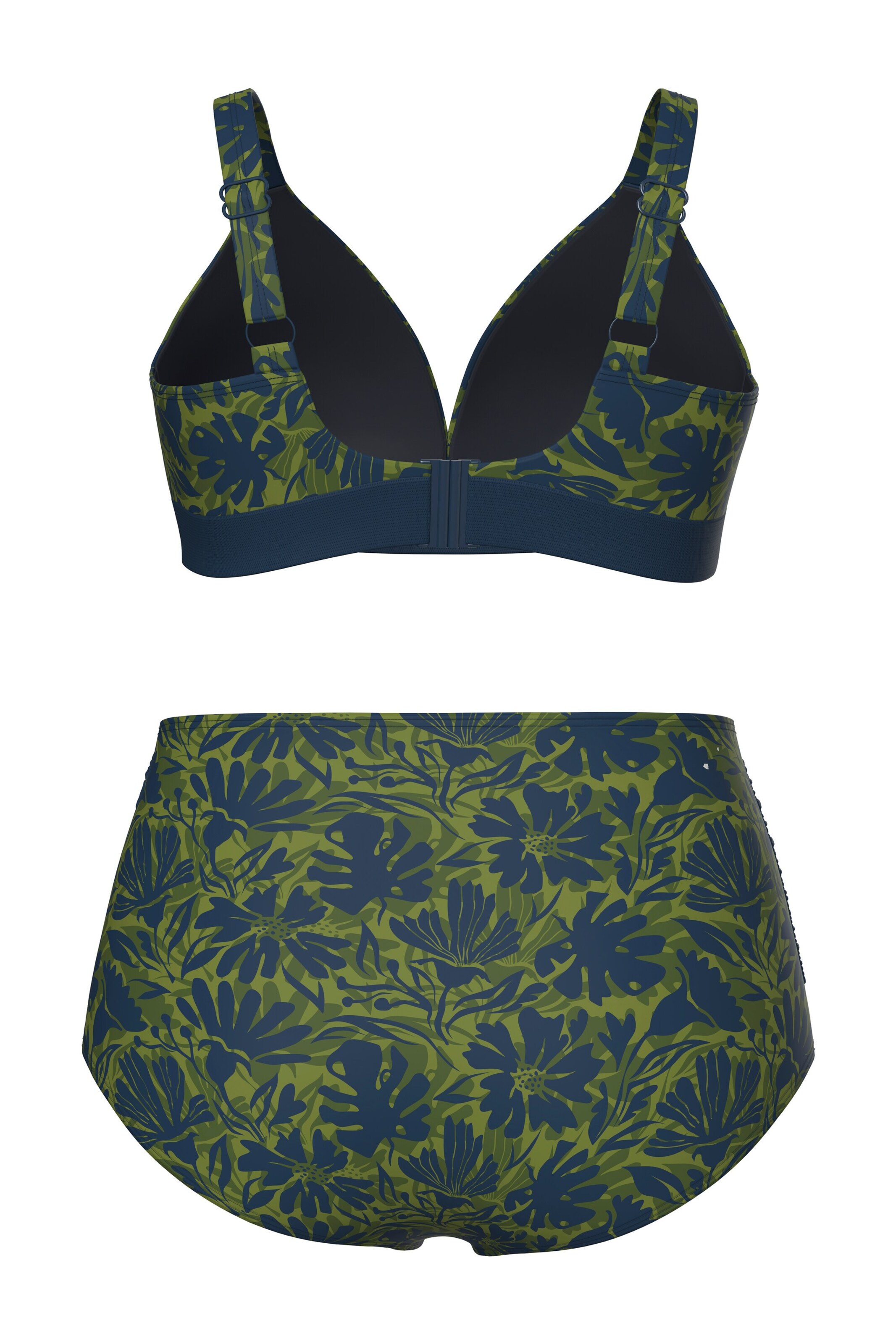 Ulla Popken Minimizer Bikini in Blau