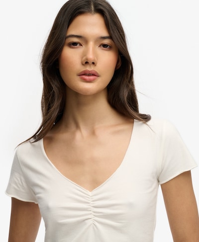 Superdry & Co T-shirt en blanc cassé, Vue avec produit