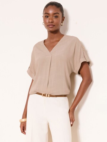 Lipsy Bluse i beige: forside