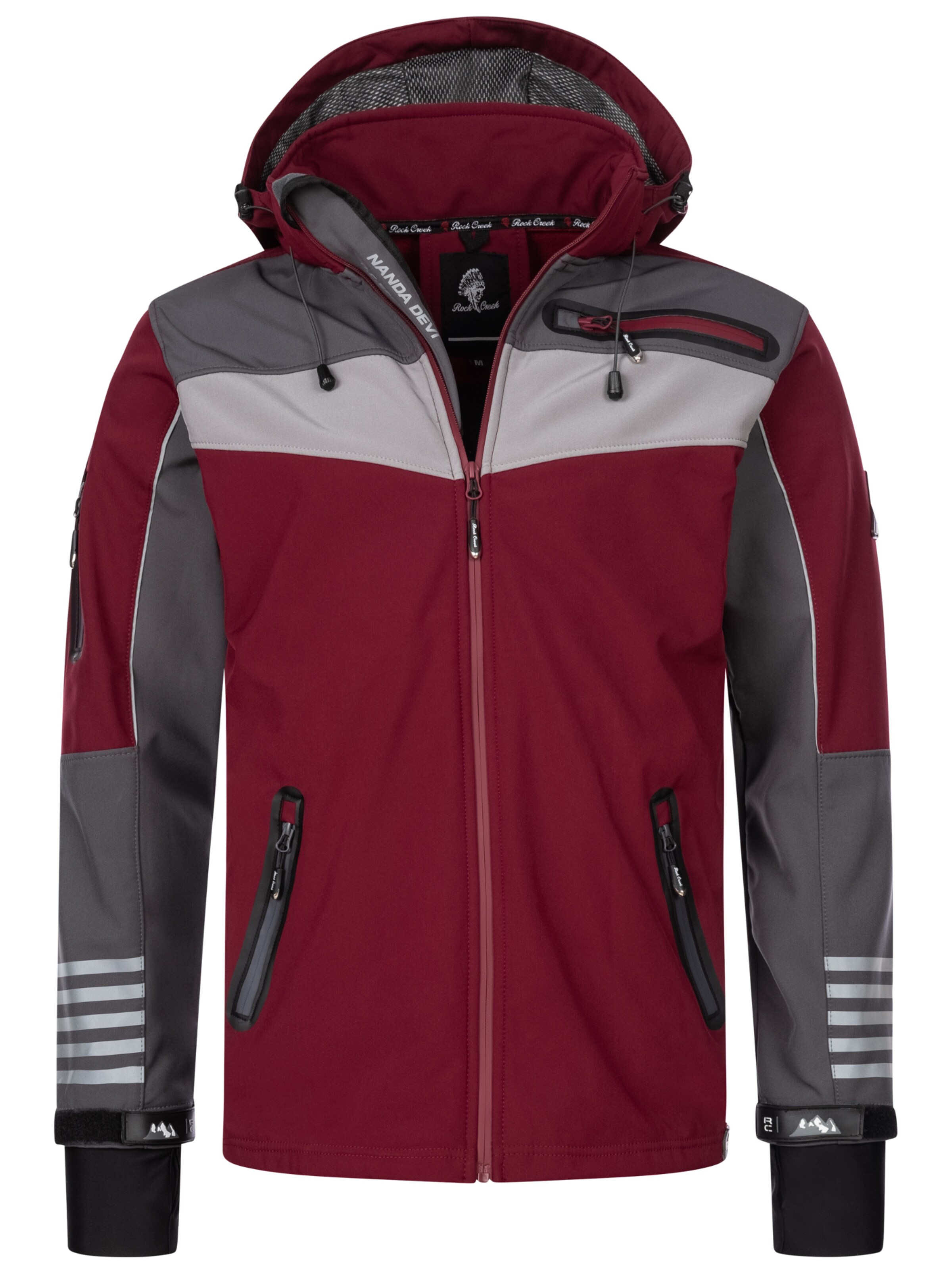 Rock Creek Funktionsjacke in Grau: Vorderseite