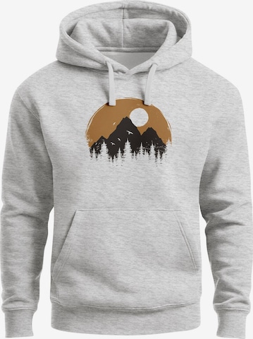 Neverless Sweatshirt 'Mountain Sun' in Grau: Vorderseite