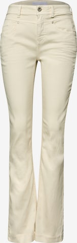 STREET ONE Bootcut Farkut 'Style Blaire' värissä beige: etupuoli