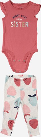 Carter's Set 'Strawberry' in Pink: front