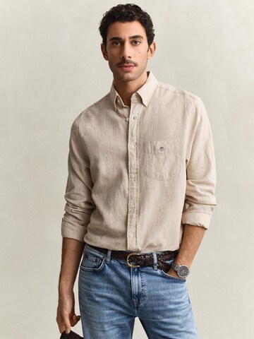GANT Regular Fit Hemd‌‌‌‌‌‌‌ in Beige