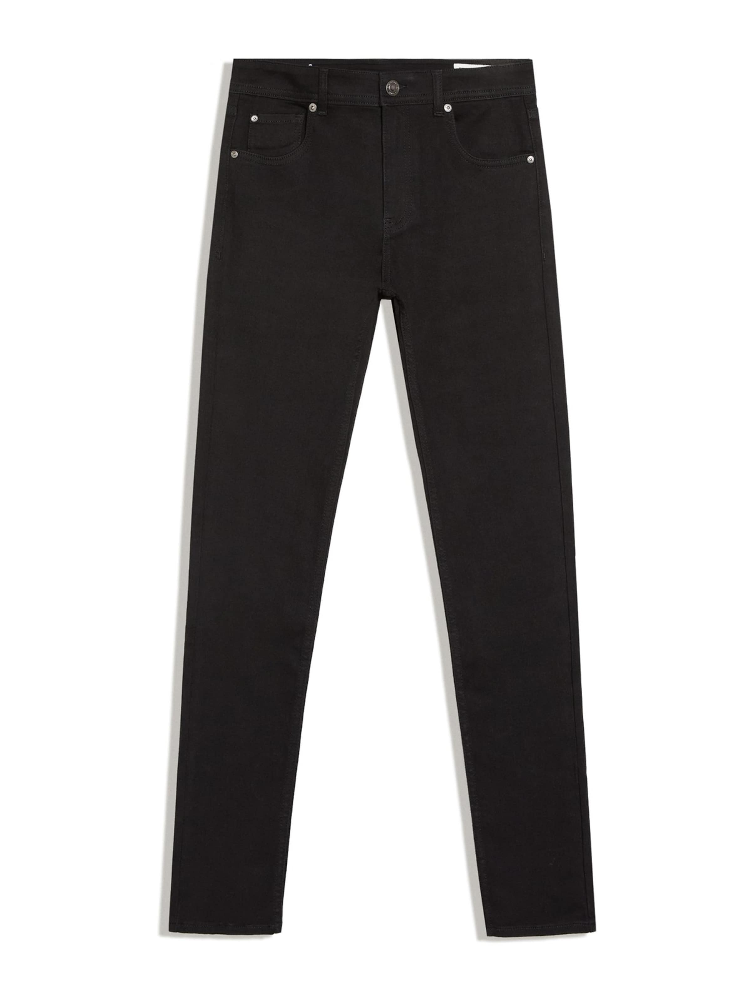 Skinny Jeans di Bershka in nero: frontale