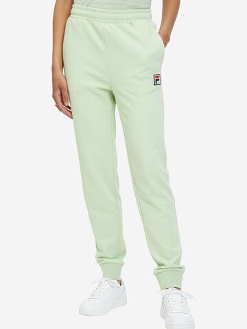 FILA Tapered Broek 'LUBNA' in Groen: voorkant