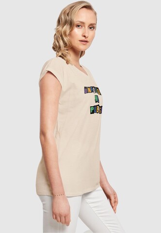 Merchcode T-Shirt 'Please X' in Beige