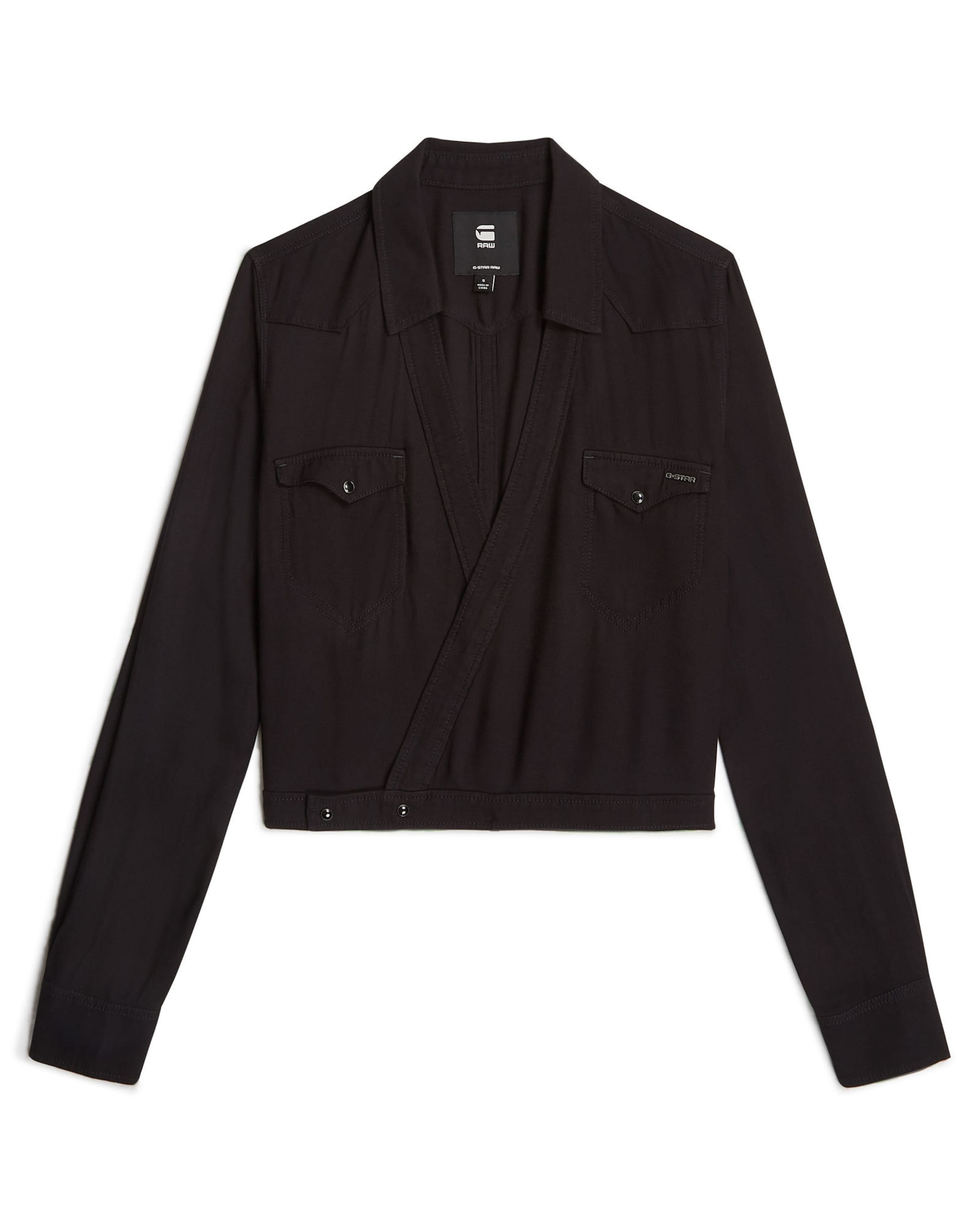 G-STAR Blouse 'Tacoma' in Zwart: voorkant