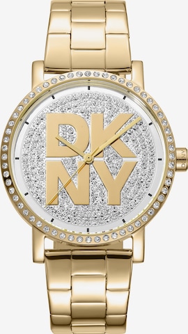 DKNY Quarzuhr 'Soho Logo' in Gold: Vorderseite
