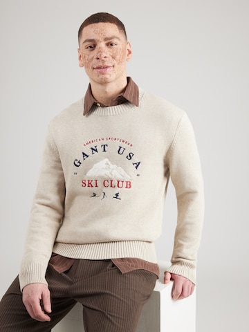 GANT Свитер в Бежевый: спереди