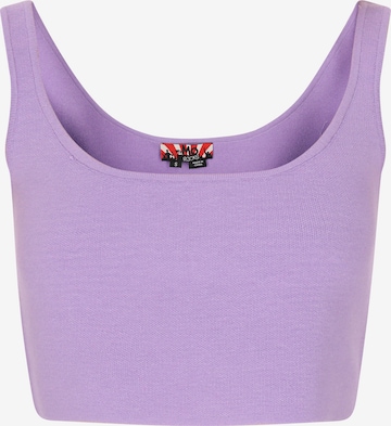 MYMO Плетен топ в лилав: отпред