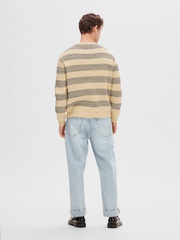 SELECTED HOMME Pullover 'Stan' in Beige