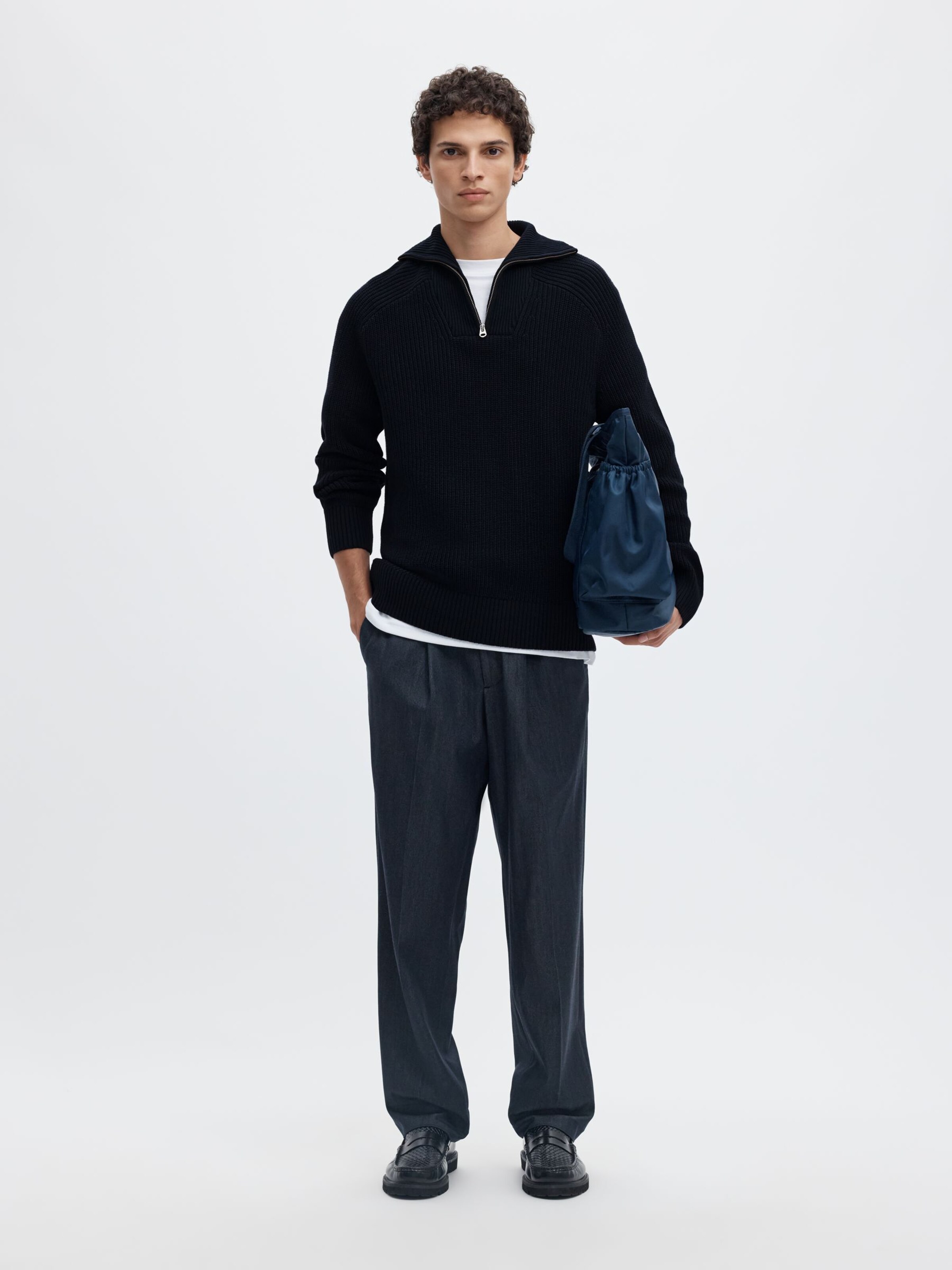 SELECTED Pullover i blå