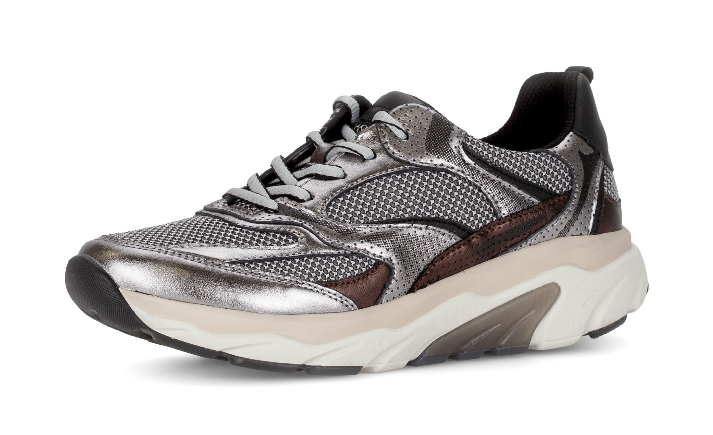 Gabor Rollingsoft Sneaker in Braun: Vorderseite