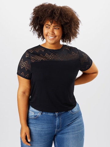 ABOUT YOU Curvy Shirt 'Perle' in Zwart: voorkant