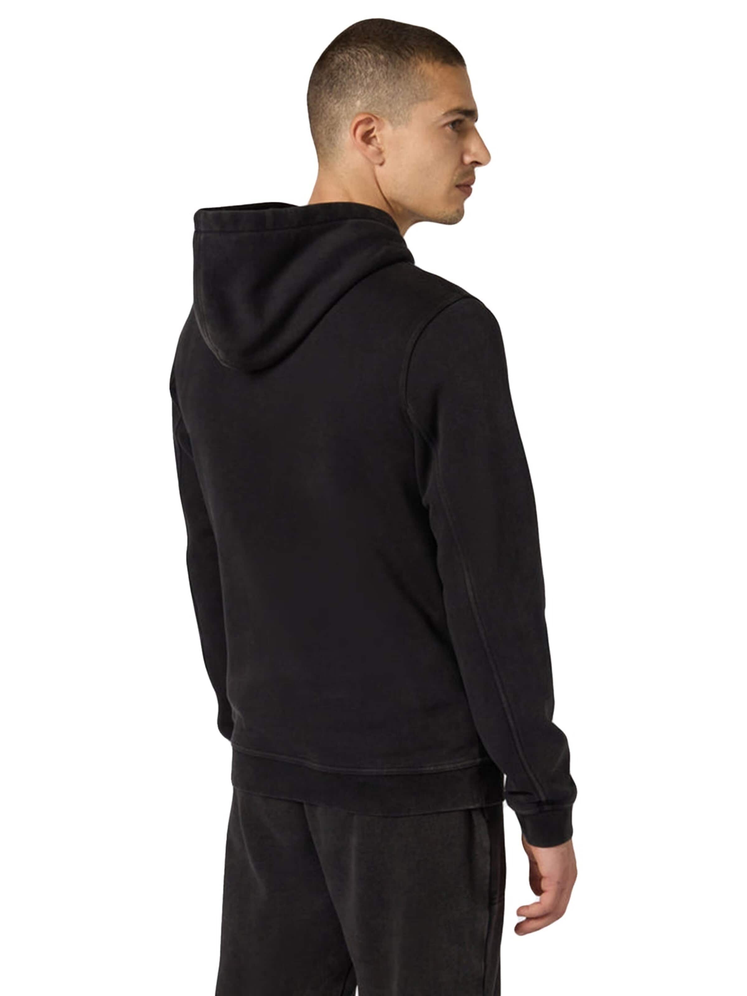 Felpa 'HOODED SWEATSHIRT BLACK' di Champion in nero